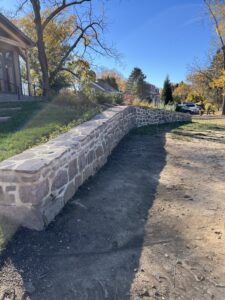 Retaining wall.